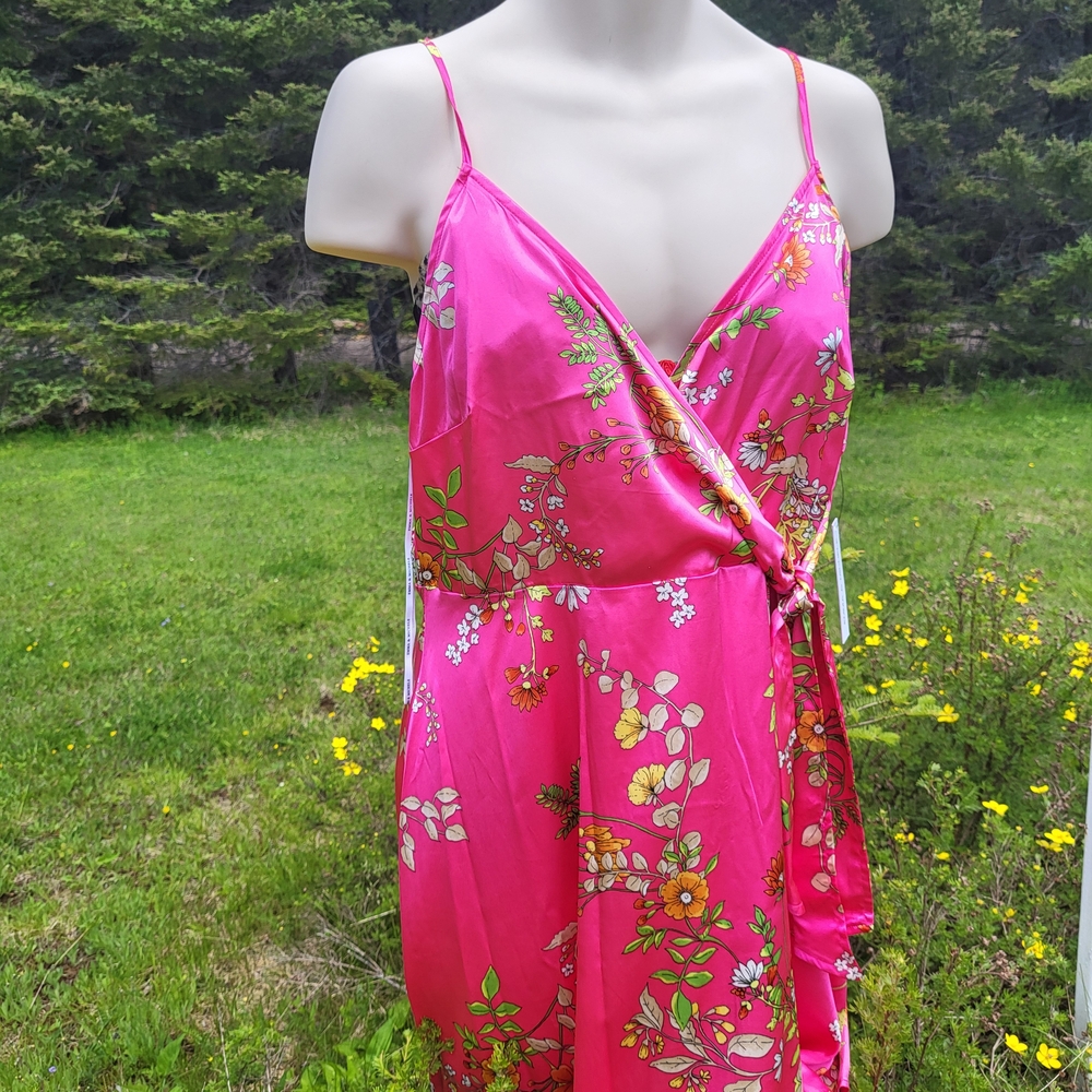 "Garden Flowers" Emma & Michele Pink Floral Mini Dress